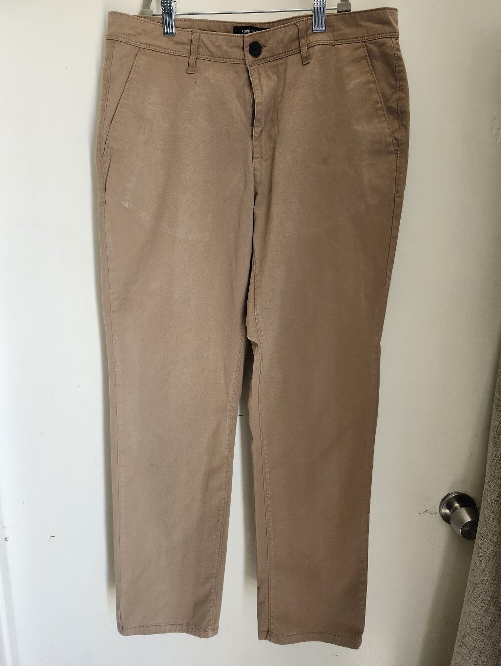 Kenneth Cole Khaki Slim-Fit Pants